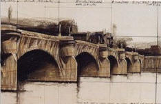 Christo, The Pont Neuf, Wrapped (Project for Paris)